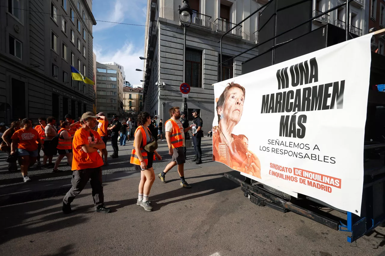 Vista de la manifestación de apoyo a Maricarmen. Foto: EFE