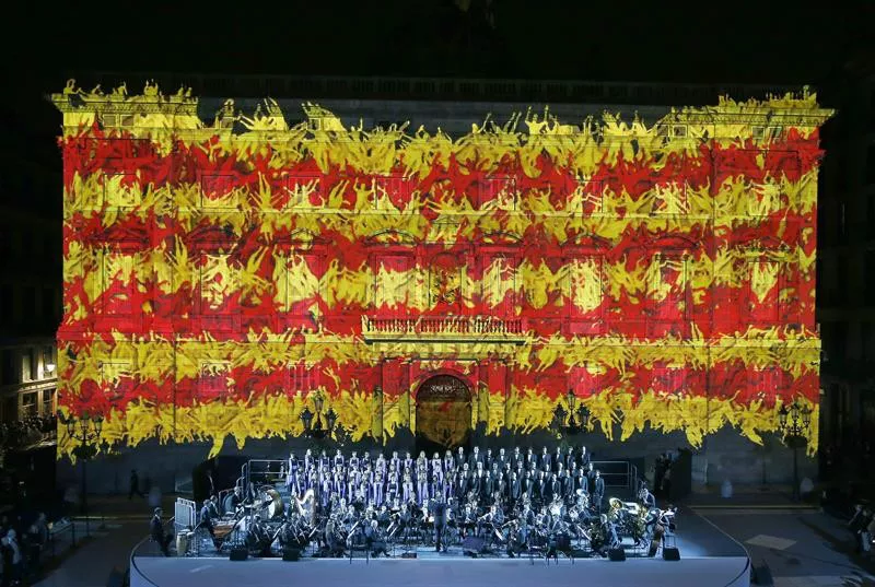 Diada Katalunia Cataluña. plaza Sant Jaume. EFE