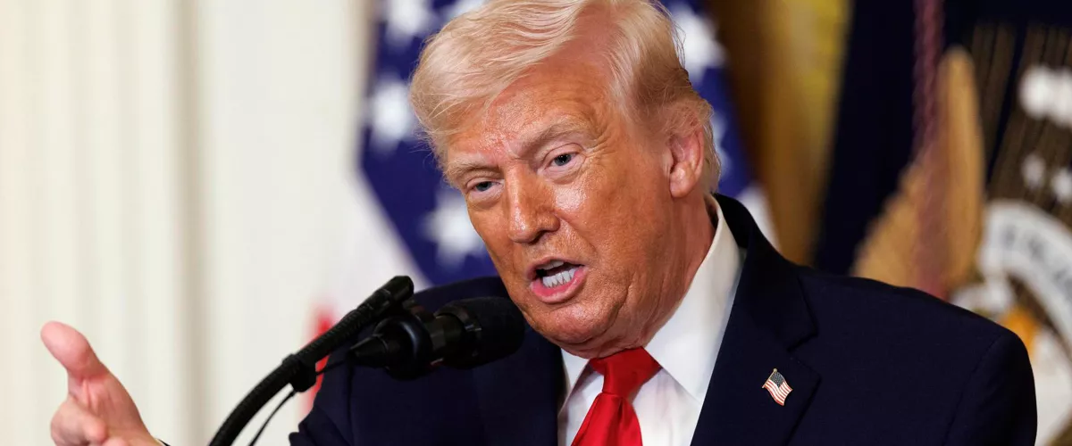 WASHINGTON (United States), 12/03/2026.- US President Donald Trump speaks during a Women's History Month event at the White House in Washington, DC, USA, 12 March 2026. EFE/EPA/WILL OLIVER
