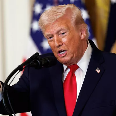 WASHINGTON (United States), 12/03/2026.- US President Donald Trump speaks during a Women's History Month event at the White House in Washington, DC, USA, 12 March 2026. EFE/EPA/WILL OLIVER
