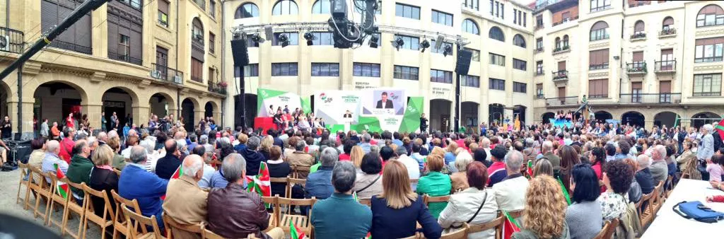 Jeltzaleek Getxo herri bizkaitarrean egindako ekitaldia. Irudia: EAJ-PNV