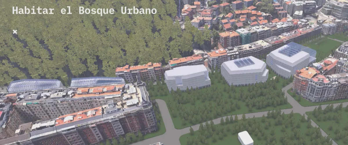 El proyecto 'Habitar el bosque urbano' prevé 480 viviendas y equipamiento deportivo en la Playa de Vías de Easo-Amara en Donostia
