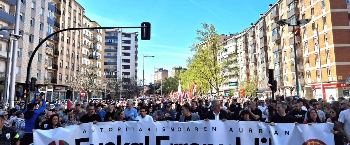 Manifestación de EH Bildu en Pamplona por el Aberri Eguna 2026.



Europa Press

05/4/2026