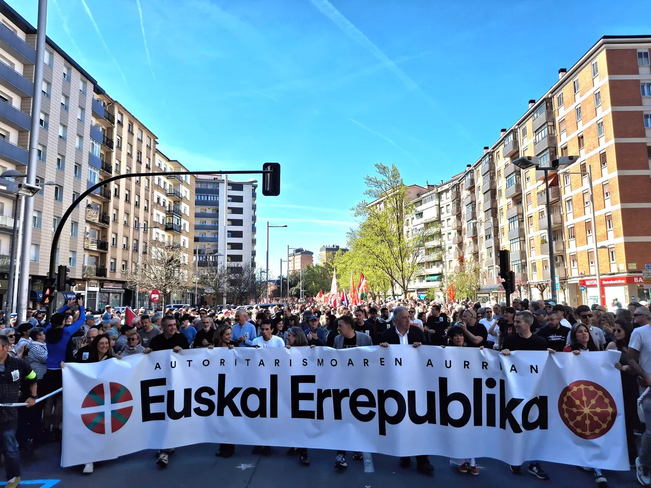 Manifestación de EH Bildu en Pamplona por el Aberri Eguna 2026.



Europa Press

05/4/2026