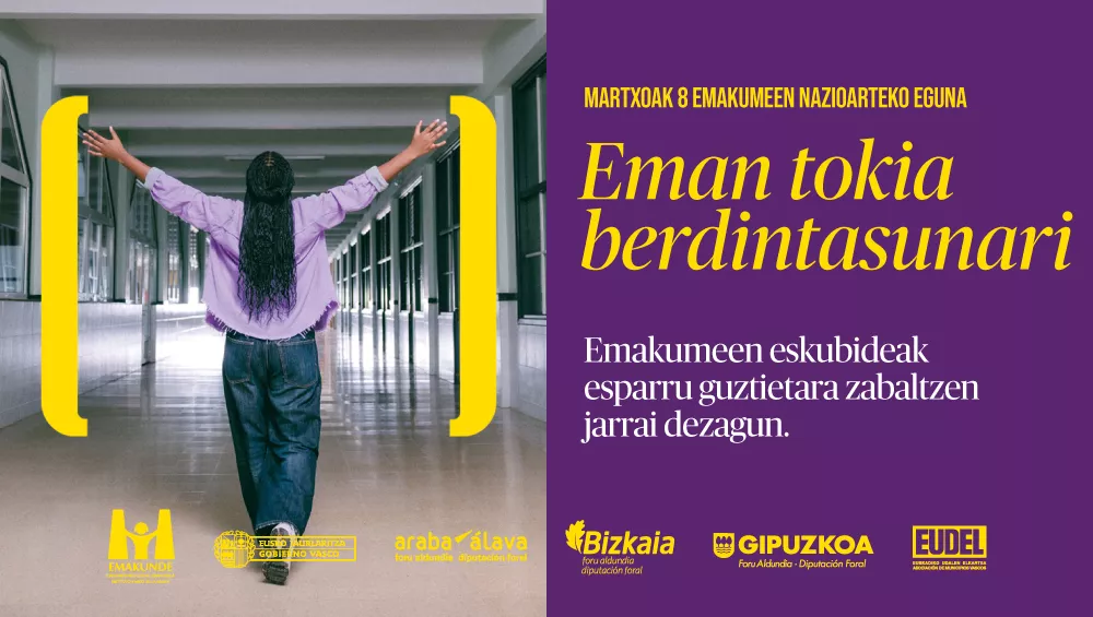 EAEko erakundeek M8rako egindako kanpainaren irudia. 