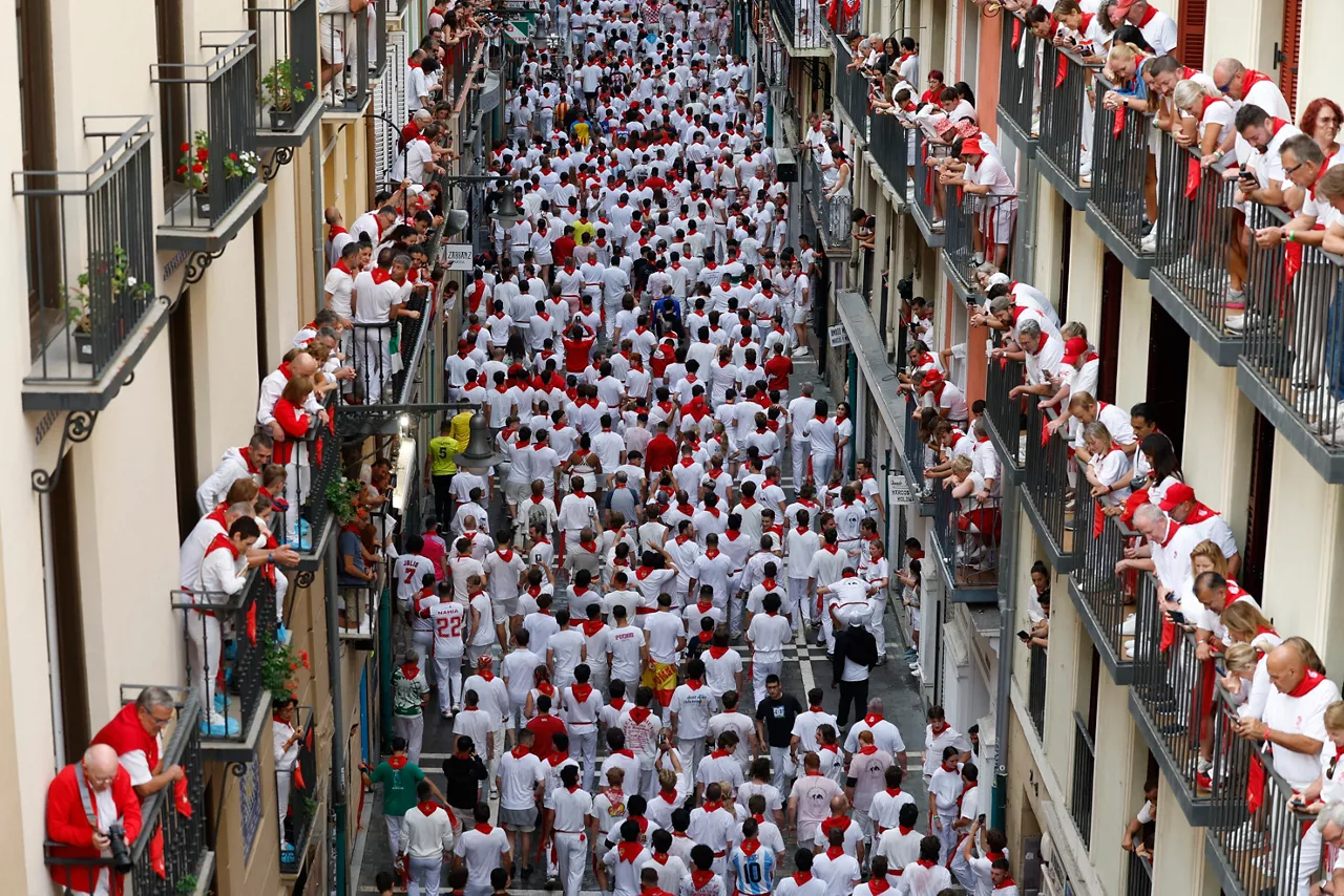 Sanfermines confinement. Photo: EFE