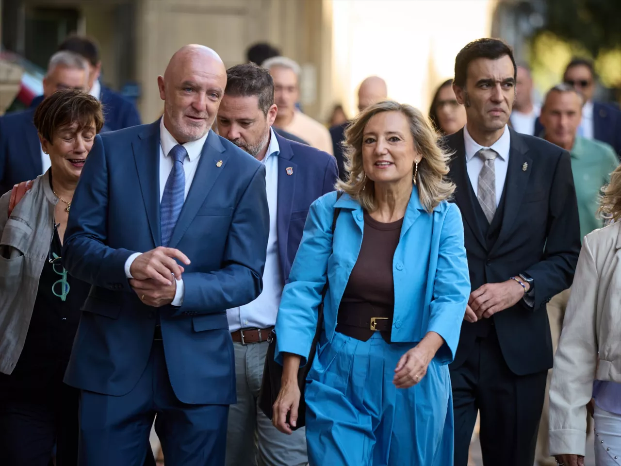 (Foto de ARCHIVO)El portavoz de UPN, Javier Esparza (i), y la presidenta de UPN, Cristina Ibarrola (d), durante el debate sobre el Estado de la Comunidad, en el Parlamento de Navarra, a 24 de septiembre de 2026, en Pamplona, Navarra (España). El pleno del Parlamento de Navarra celebra este jueves y el viernes, 24 y 25 de septiembre, el último Debate sobre el Estado de la Comunidad foral correspondiente a la XI Legislatura.Eduardo Sanz / Europa Press24/9/2026