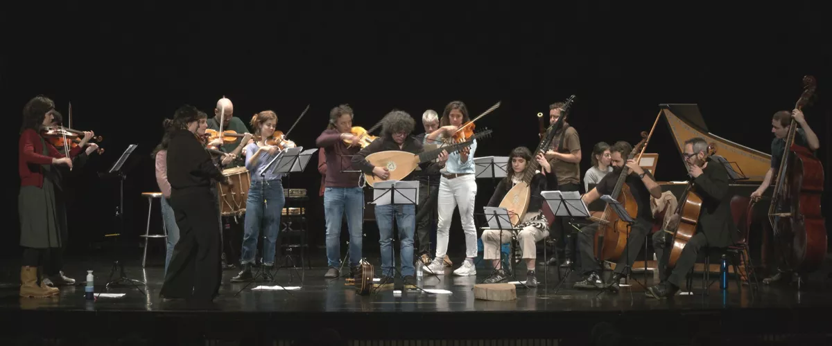 Euskal Herriko Orkestra Barrokoaren entsegu irekia Galdakaon. 