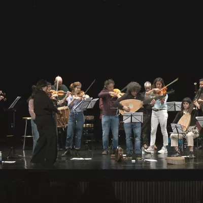 Euskal Herriko Orkestra Barrokoaren entsegu irekia Galdakaon. 