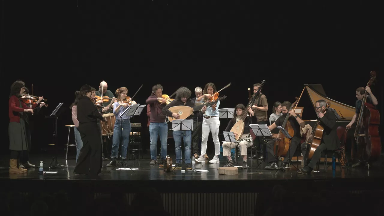 Euskal Herriko Orkestra Barrokoaren entsegu irekia Galdakaon. 