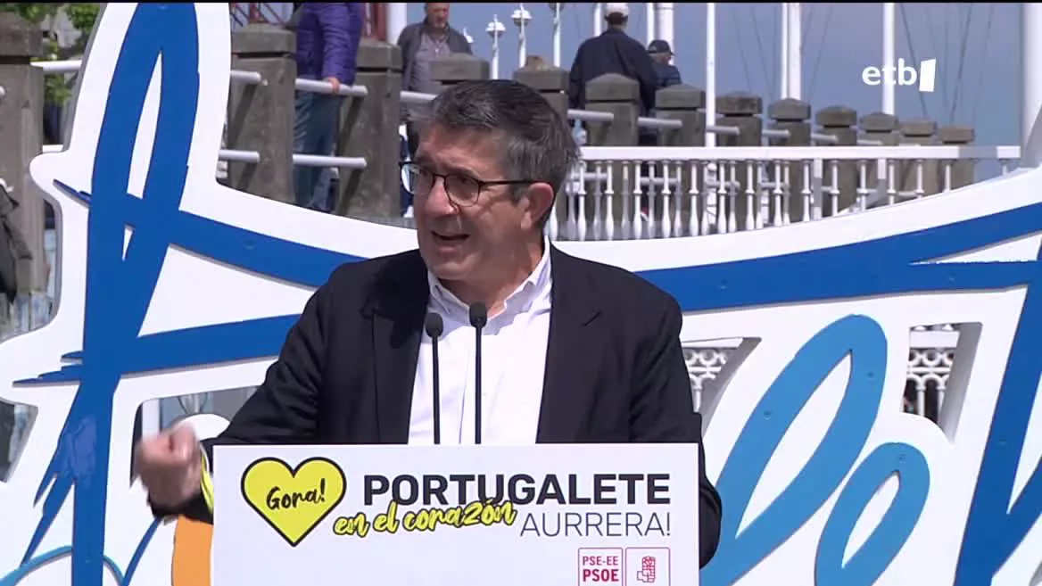 Portugaleten egindako ekitaldian hitzeman du, maiatzaren 28tik aurrera, Ezkerralde osoan aginduko dutela sozialistek.