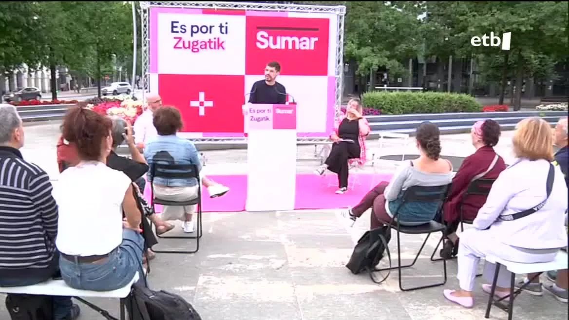 El candidato al Congreso por Bizkaia, Lander Martínez, ha recordado los logros de la legislatura, como la reforma laboral, la subida del salario mínimo, la Ley Rider o la mejora de las condiciones laborales de las empleadas de hogar.