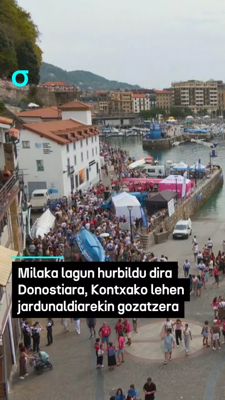 Milaka lagun hurbildu dira Donostiara, Kontxako lehen jardunaldiarekin gozatzera