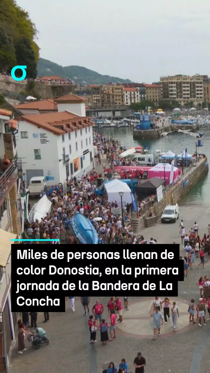 Miles de personas llenan de color Donostia, en la primera jornada de la Bandera de La Concha
