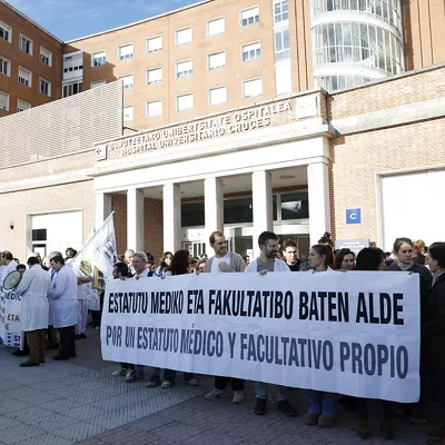 Huelga de médicos en el Hospital de Cruces