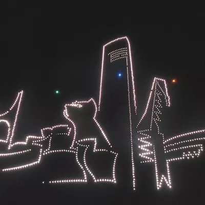 1500 drones iluminan Bilbao por el 125 aniversario de Iberdrola