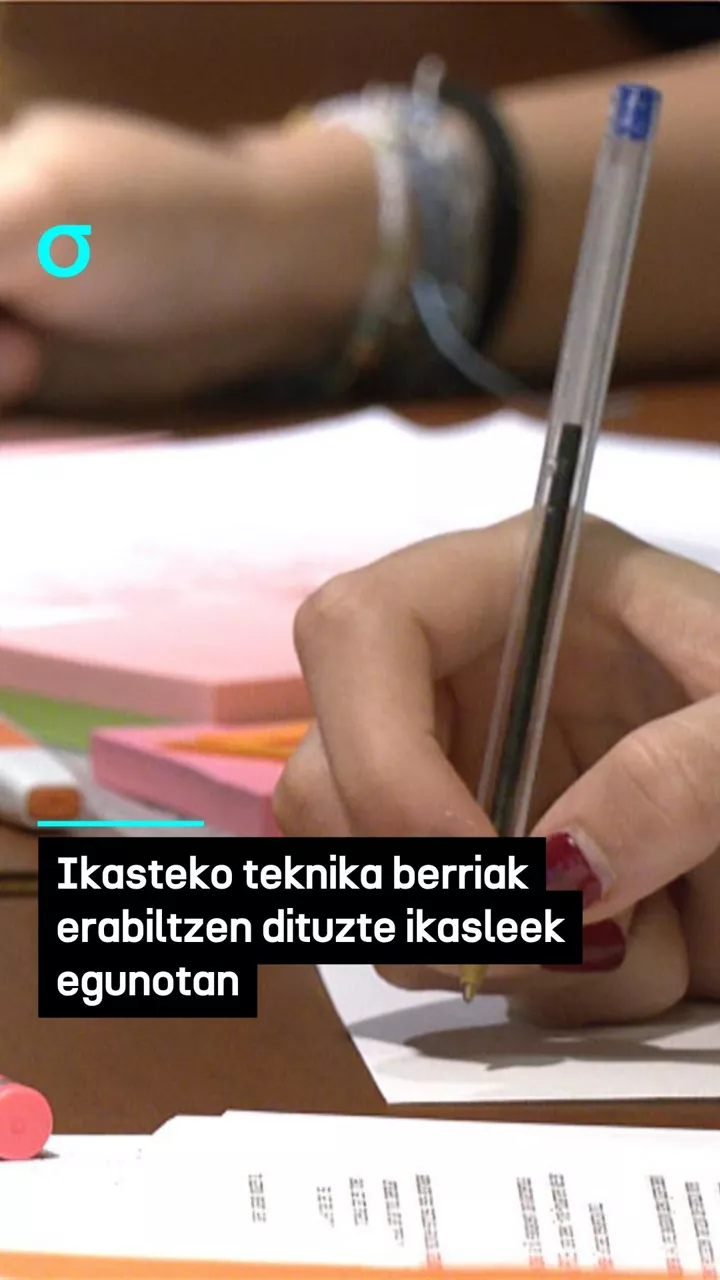 Ikasteko teknika berriak erabiltzen dituzte ikasle askok egunotan