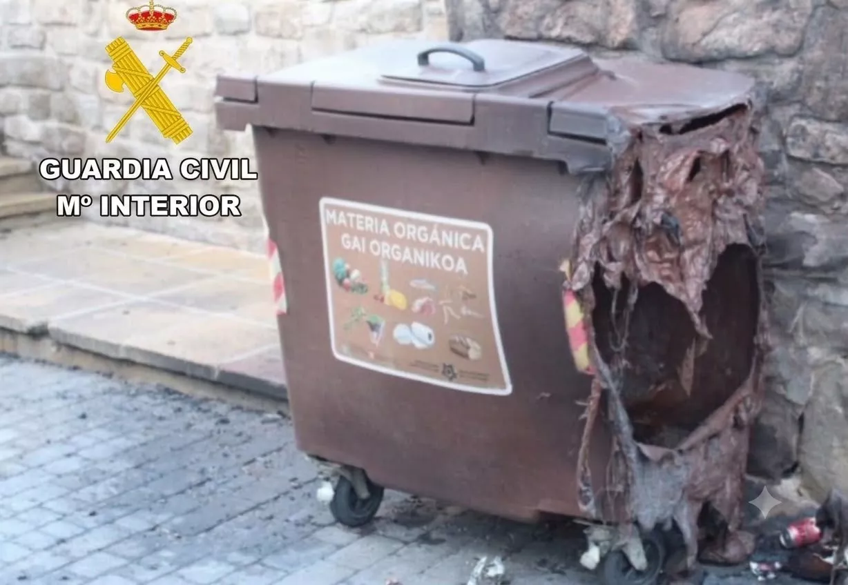 incendio contenedores artajona 