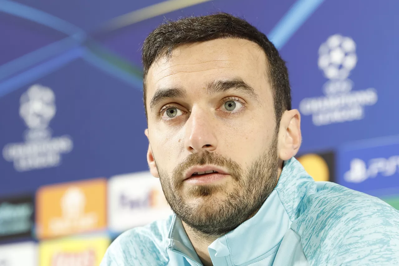 Iñigo Lekue, Athleticeko jokalaria, Txapeldunen Ligako partidaren atarian.