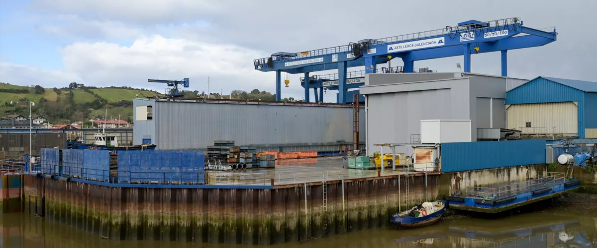 Instalaciones de Astilleros Balenciaga en Zumaia