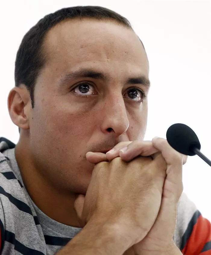 Juan Martinez de Irujo pelotari prentsaurreko. EFE