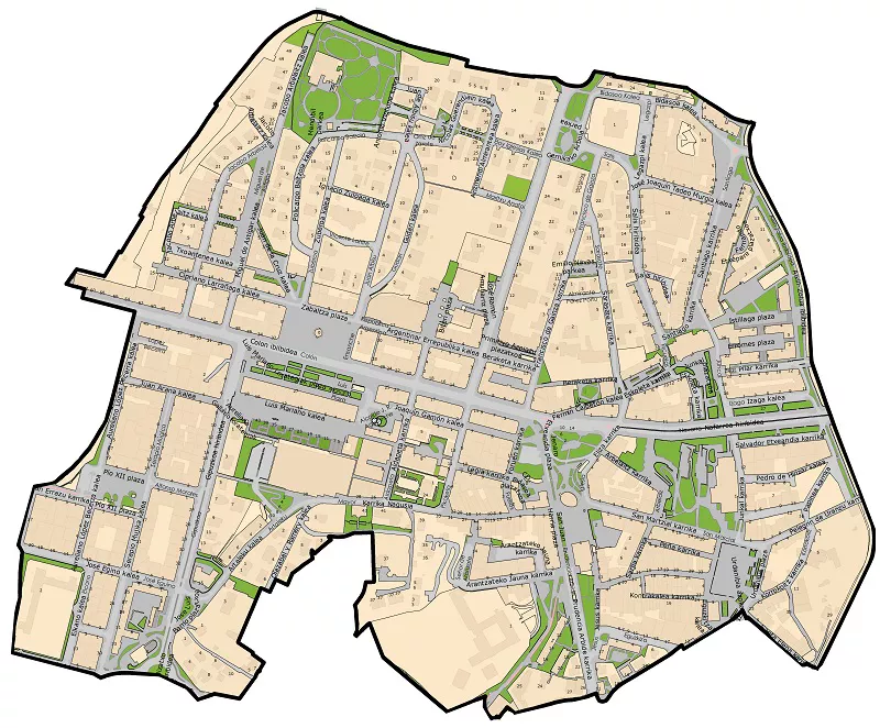 Irun ZBE mapa 