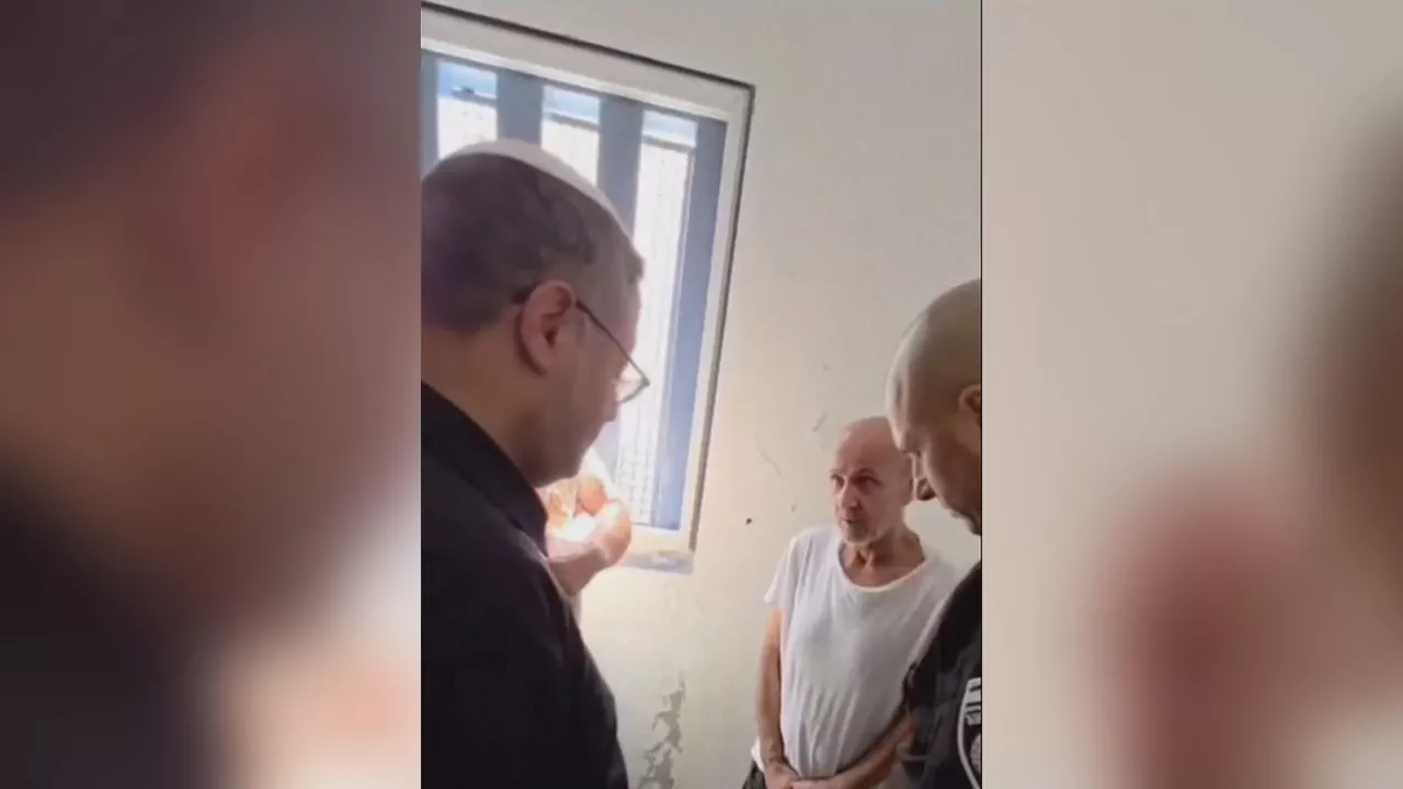 El ultranacionalista Ben Gvir visita al encarcelado líder palestino Marwan Barguti para amenazarlo
