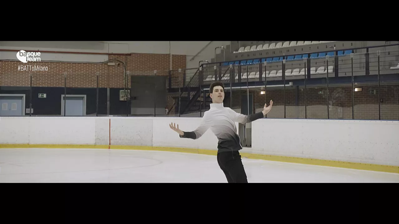 Iker Oyarzabal eta Euken Alberdi izotz patinatzaileak.