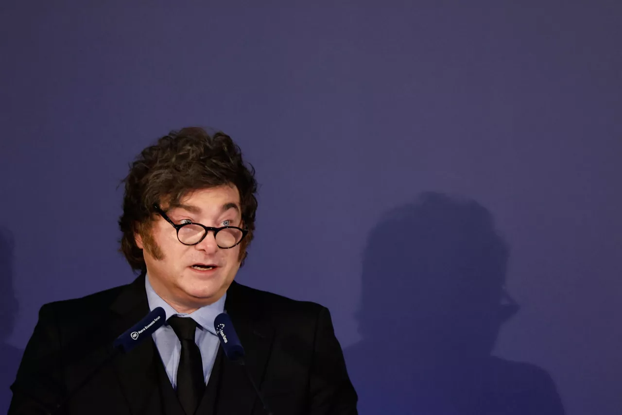 Javier Milei presidente de Argentina, en el desayuno informativo del Fórum Europa