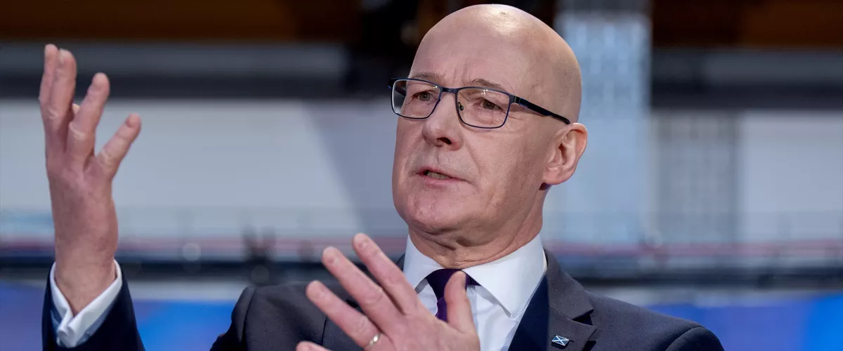 (Foto de ARCHIVO)

26 March 2026, United Kingdom, Glasgow: Scotland's First Minister and SNP leader John Swinney speaks at the launch of the Scottish National Party's campaign for the 2026 Scottish Parliament election at the Citizens Theatre. Photo: Jane Barlow/PA Wire/dpa



26/3/2026 ONLY FOR USE IN SPAIN