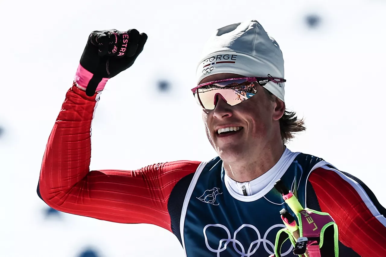 El esquiador noruego Johannes Hosflot Klaebo. 