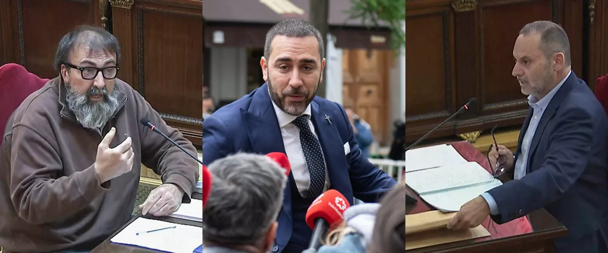Koldo García, Víctos de Aldama y José Luis Ábalos. Fotos de agencias. 