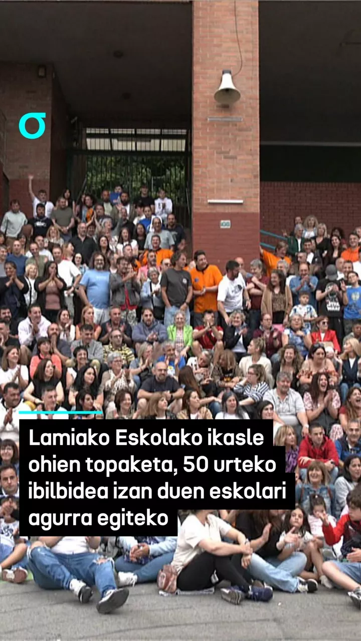 Lamiako Eskolako ikasle ohien topaketa, 50 urteko ibilbidea izan duen eskolari agurra egiteko