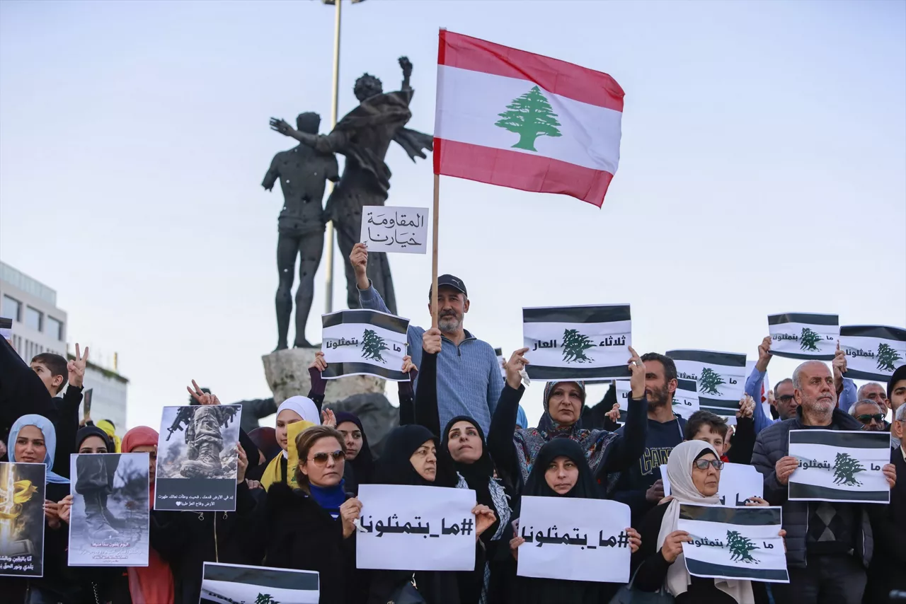 13 April 2026, Líbano, Beirut, Beirut
Protesta por las negociaciones con Israel Europa Press