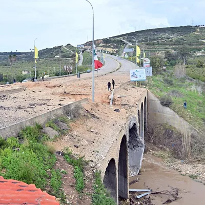 Líbano puente Qasmiya sobre el río Litani