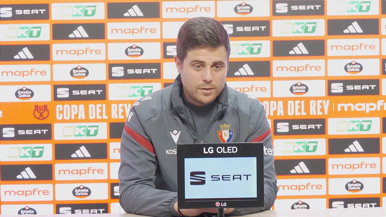 Alessio Lisci Osasunaren entrenatzailearen adierazpenak Realaren kontrako Kopako partidaz.