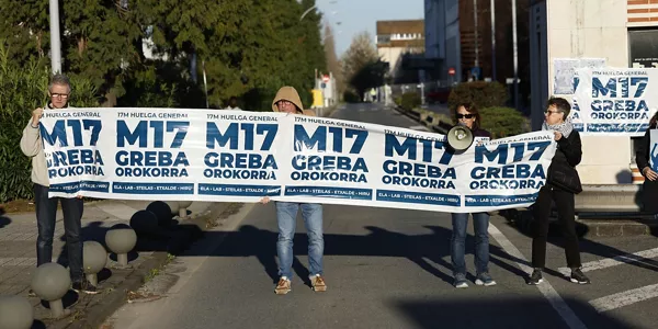 Los accesos al Campus de Leioa de EHU han estado cortados unas horas. Foto: EFE