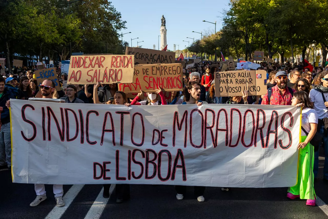 Lisboako manifestazioaren irudi bat. 