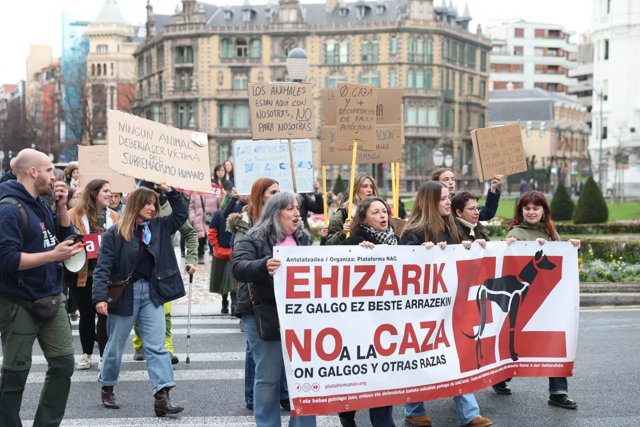 manifestacion-caza-efe bilbao