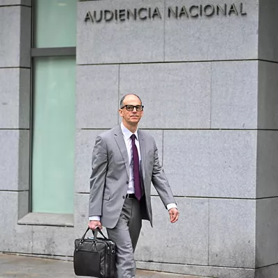 FOTODELDÍA MADRID, 29/04/2026.- El principal investigador del caso Gürtel, Manuel Morocho, inspector de la UDEF que denunció presiones de sus superiores, a su llegada para declarar este miércoles como testigo el juicio del caso Kitchen en la Audiencia Nacional, que analiza una presunta operación parapolicial para espiar al extesorero del PP Luis Bárcenas. EFE/ Fernando Villar

