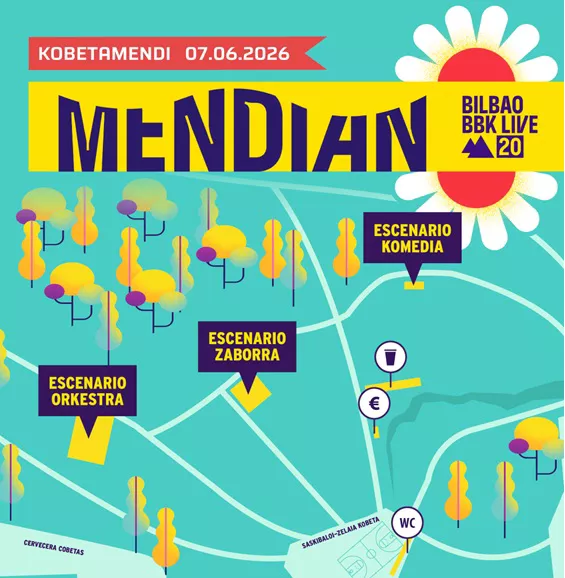 Bilbao BBK Live Mendian mapa
