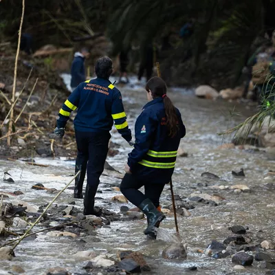 Operativo de búsqueda este lunes en Alhaurín El Grande (Málaga) de la persona desaparecida por el temporal