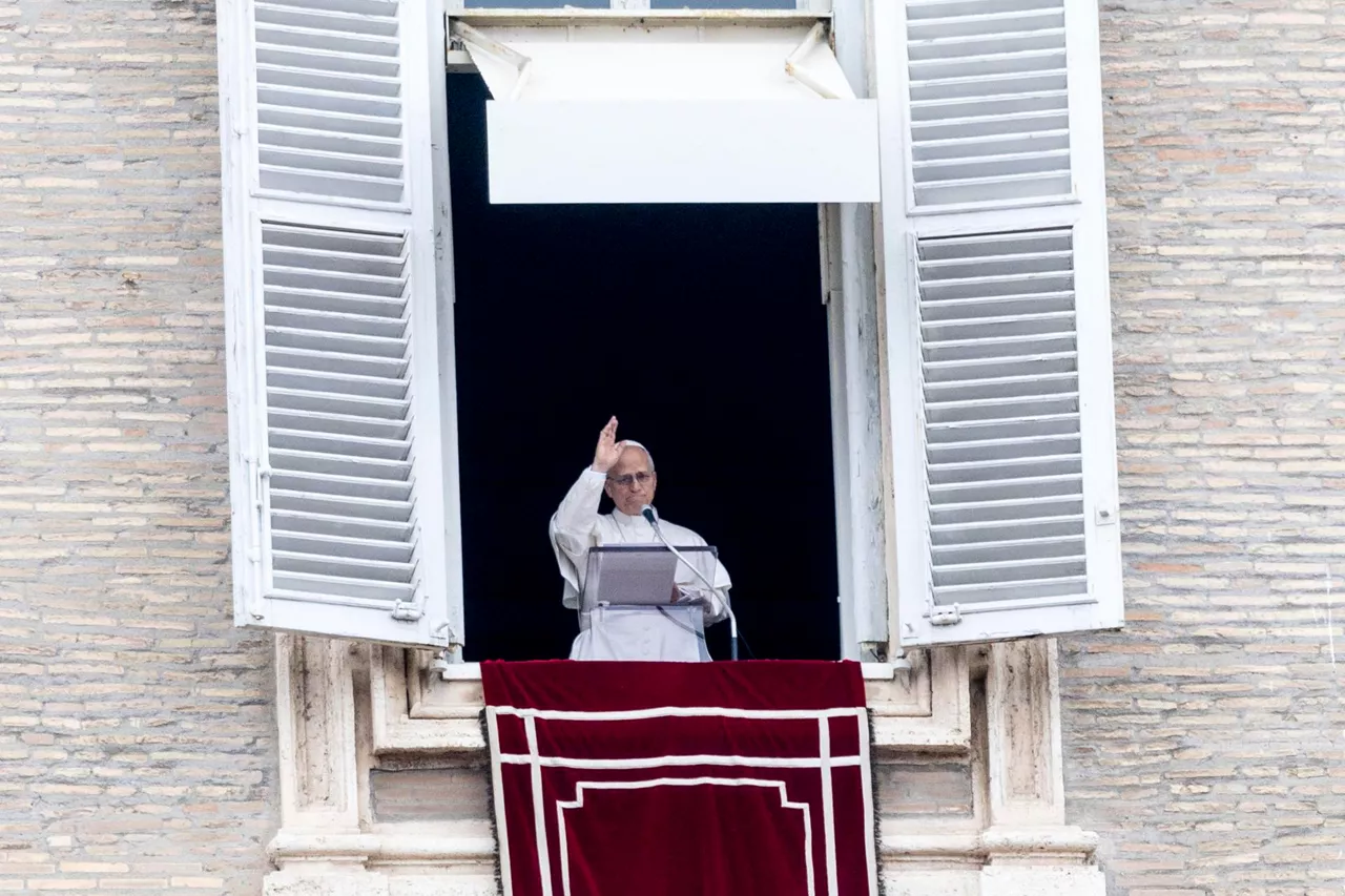 El papa León XIV, hoy, tras el rezo del Ángelus.