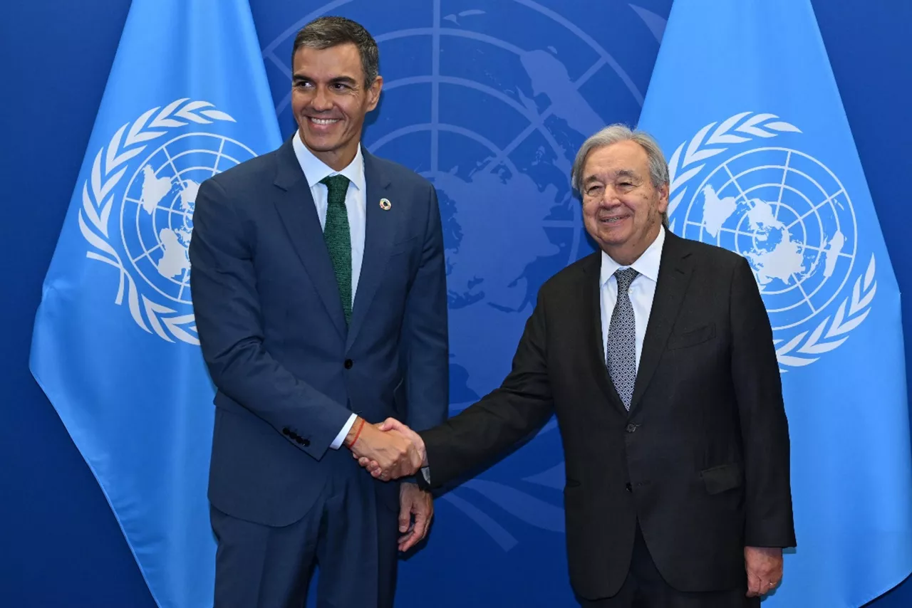 Pedro Sanchez Antonio Guterres ONU