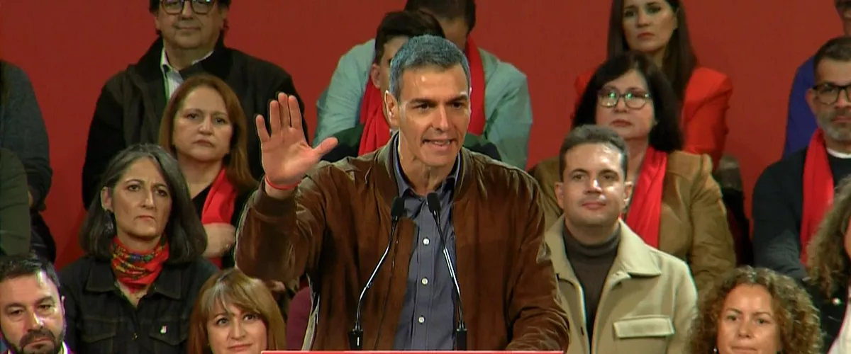 Pedro Sanchez Extremadura mitin crisis krisia