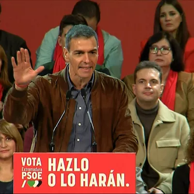 Pedro Sanchez Extremadura mitin crisis krisia