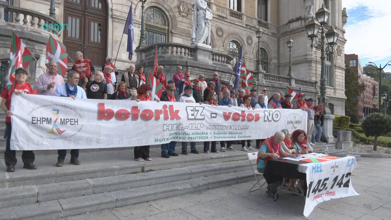 Movimiento de Pensionistas de Euskal Herria, en Bilbao.