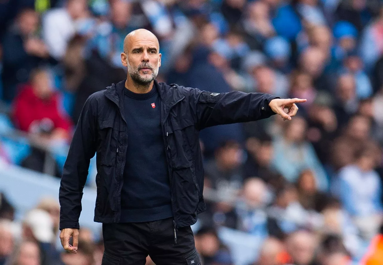 MANCHESTER (United Kingdom), 22/05/2026.- (FILE) - Manchester City manager Pep Guardiola gestures during the English Premier League soccer match between Manchester City and Burnley FC, in Manchester, Britain, 27 September 2025 (reissued 22 May 2026). Manchester City announced 22 May 2026 that manager Pep Guardiola will leave the club at the end of the current season after 10 years in charge. (Reino Unido) EFE/EPA/PETER POWELL EDITORIAL USE ONLY. No use with unauthorized audio, video, data, fixture lists, club/league logos, 'live' services or NFTs. Online in-match use limited to 120 images, no video emulation. No use in betting, games or single club/league/player publications.

