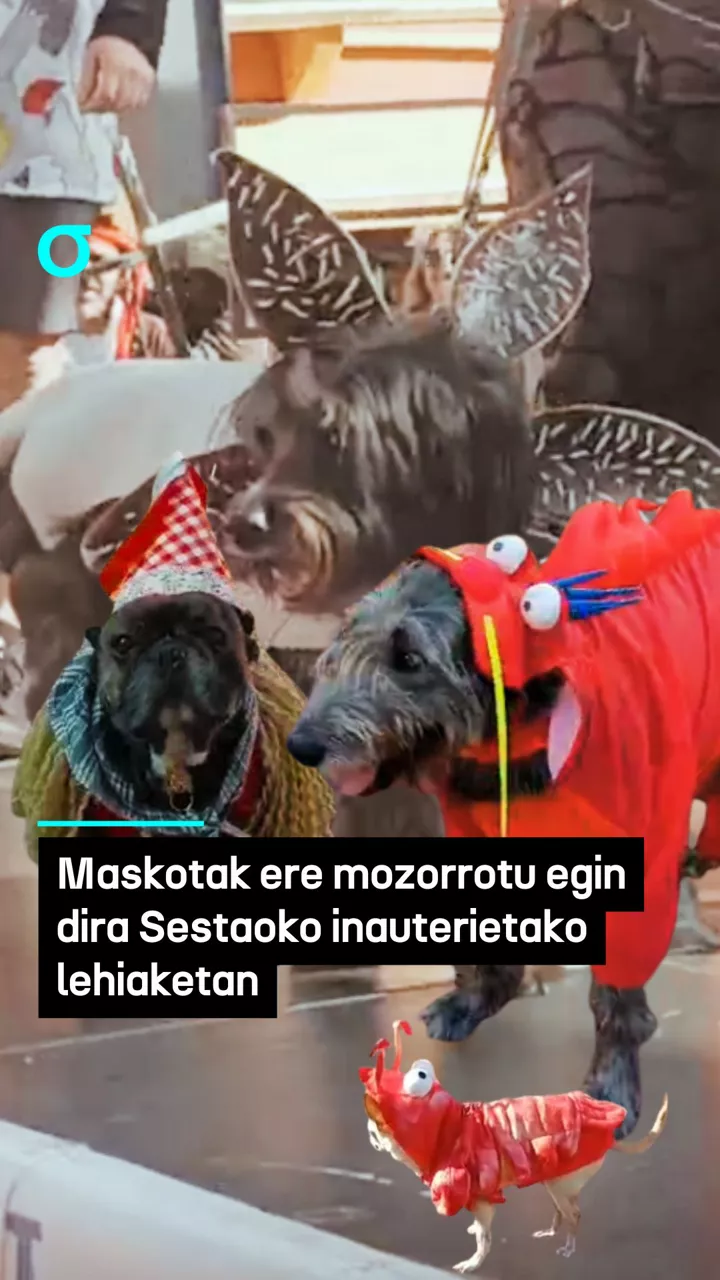 Maskotak ere mozorrotu egin dira Sestaoko inauterietako lehiaketan