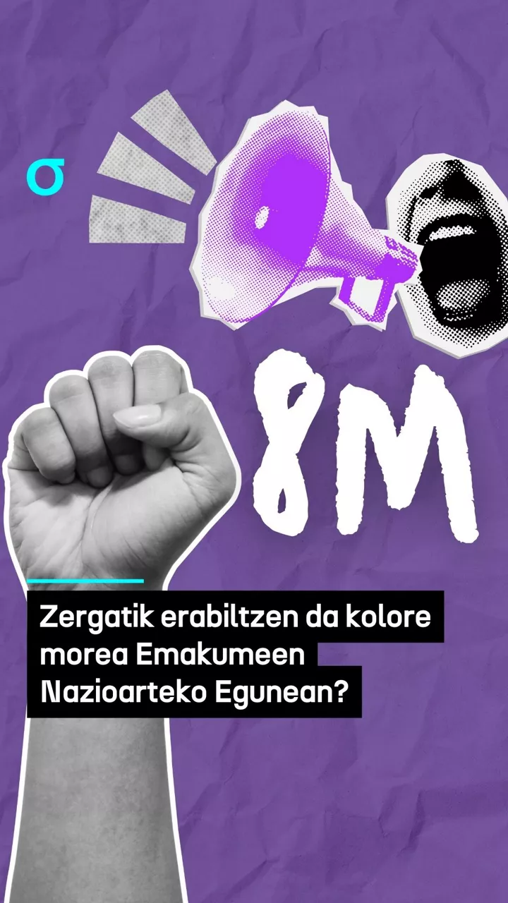 Zergatik erabiltzen da kolore morea Emakumearen Nazioarteko Egunean?